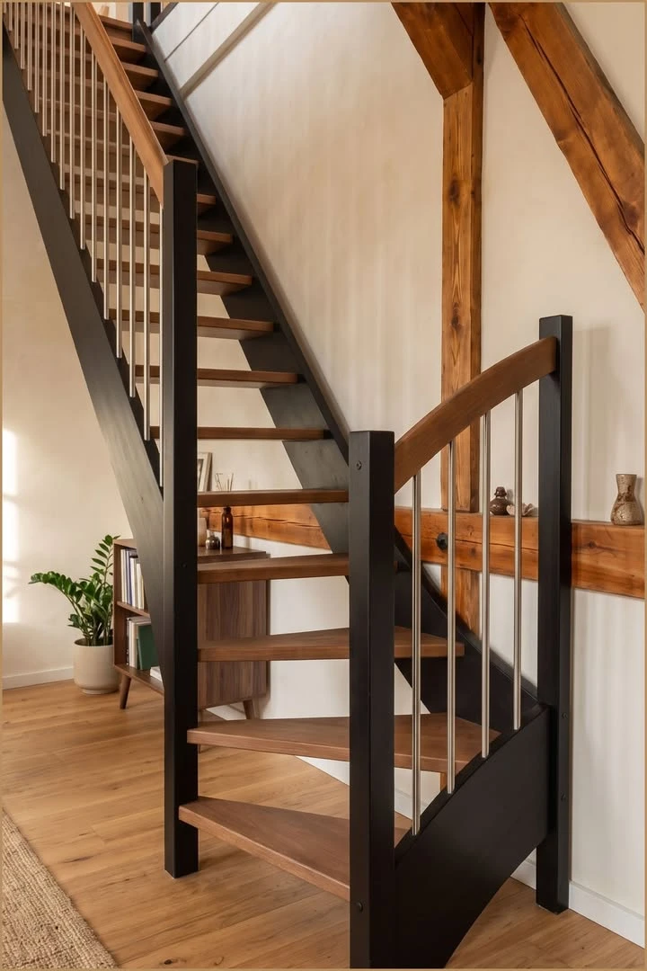 Passen moderne Treppen zu einem Haus mit sichtbaren Holzbalken? Auf jeden Fall! 🪵

Heute ...