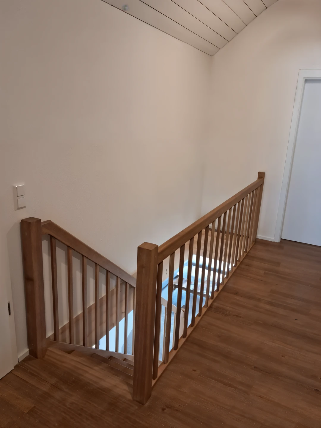 Wangentreppe mit Handlauf ohne ausfertigung, mit Holzstufen  1